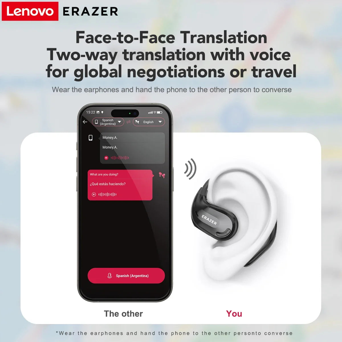 XT66PRO Bluetooth Earphones ASMR Headsets DIY APP AI Translator Earbuds Wireless Headphones 13 Hours Long Life Display