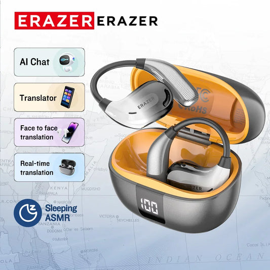 XT66PRO Bluetooth Earphones ASMR Headsets DIY APP AI Translator Earbuds Wireless Headphones 13 Hours Long Life Display